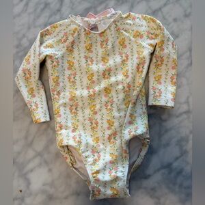Minnow Citrus Long Sleeve Swimsuit